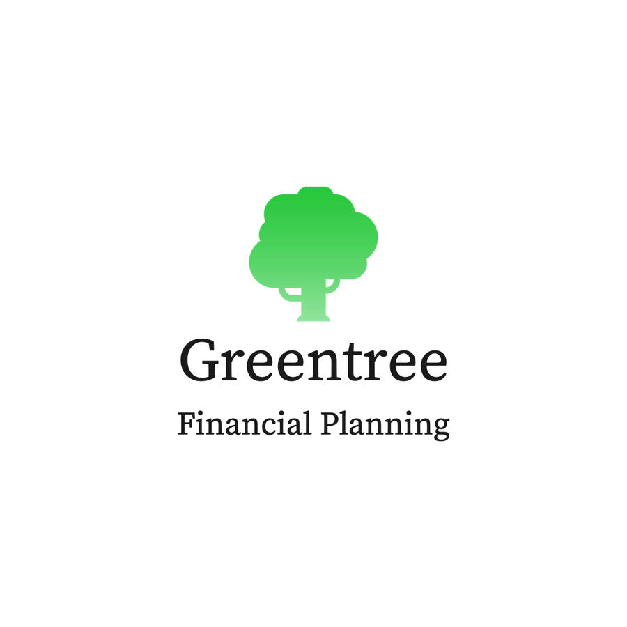 A gradient tree icon above "Greentree Financial Planning"